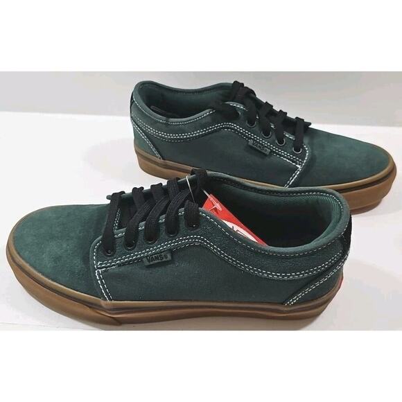 Vans ~Woman 9; Men's 7.5~Chukka Low Trekking Green/Black Suede Gum Sneaker - Picture 6 of 16